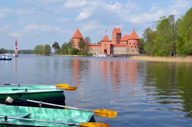 deniz araçları Bisiklet galve göl trakai kale üzerinde su