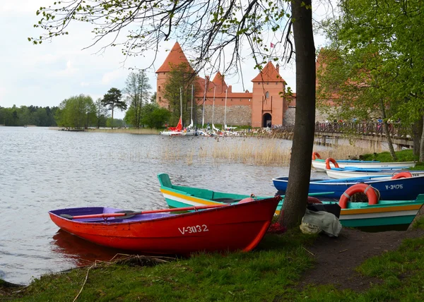 Lugar de Trakai Castillo turístico más visitado Lituania — Stockfoto