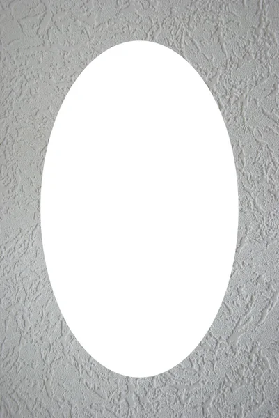 Isolated white oval in wallpaper background — Stock Photo, Image