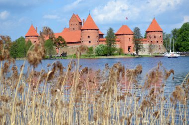 yakın galve göl Litvanya Trakai Kalesi. XIV