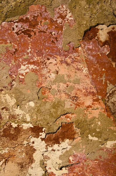 Oude geschilderde muur verliezen verf. — Stockfoto