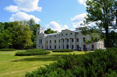 Retro Verkiai castle building in Lithuania clipart