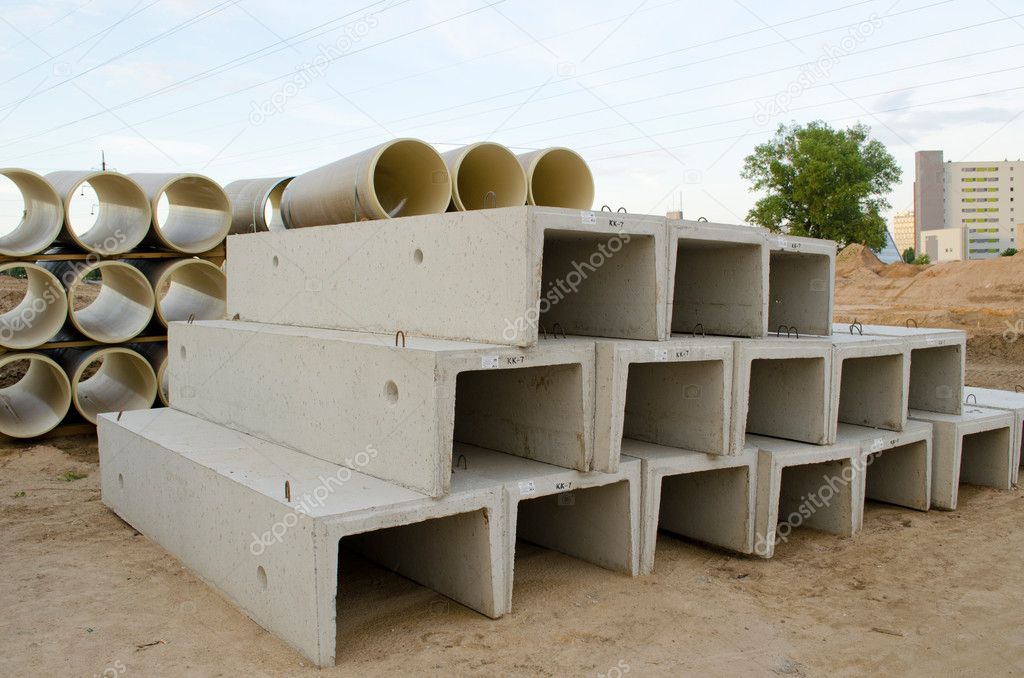 Concrete molds and plastic sewage pipes