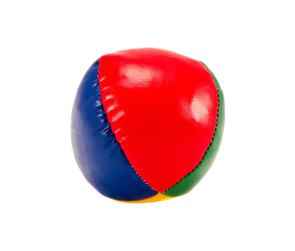 Żonglerka piłką na białym tle — Zdjęcie stockowe