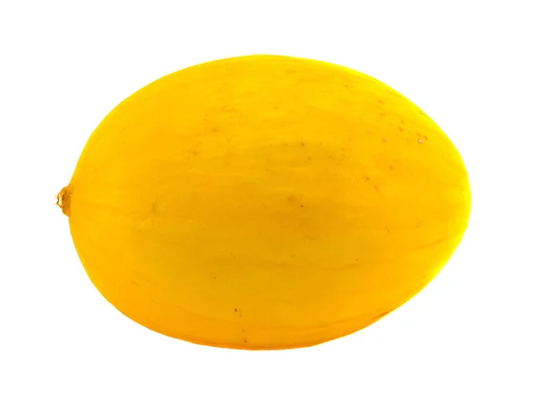 Желтый свежий здоровый дыня изолирован на белом — стоковое фото