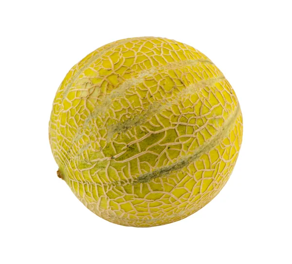 Pełną rundę melon na białym tle. zdrowe owoce — Zdjęcie stockowe