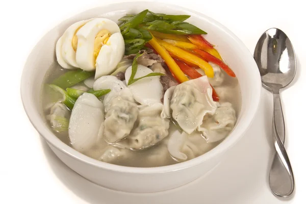 Sopa de Dumpling coreana Fotografia De Stock