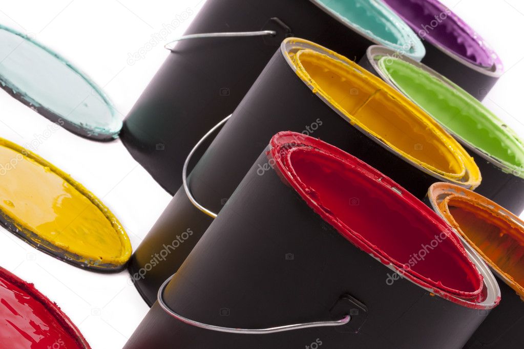Rainbow Paint Cans