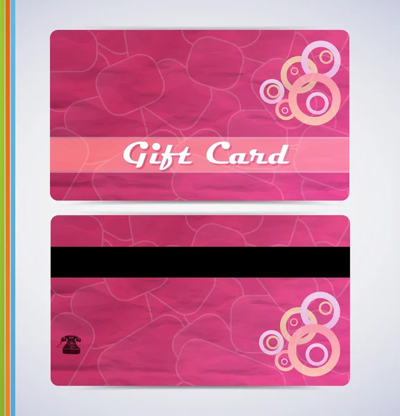 Gift coupon, gift card (discount card, business card) with abstract