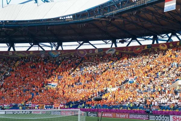 stock image Netherlands fans on stadium before beginning of match