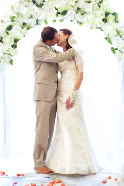 Sposa e sposo baci — Foto Stock