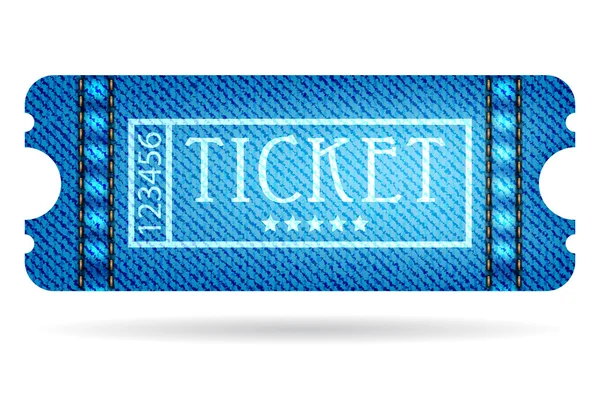Special ticket with jeans design — Stock Vector