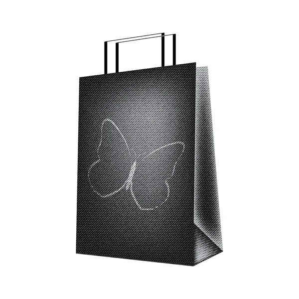 Özel alışveriş çantası siyah kot tasarımı ile — Stok Vektör