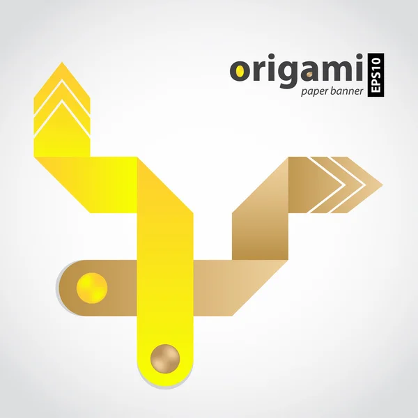 Särskilda origami papper banners — Stock vektor