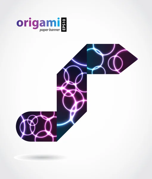 Origami especial con diseño de plasma — Vector de stock
