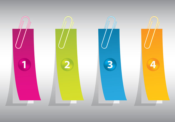 Special stickers with numbered buttons