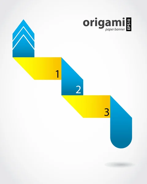 Streszczenie origami dymek z płaskowników — Wektor stockowy