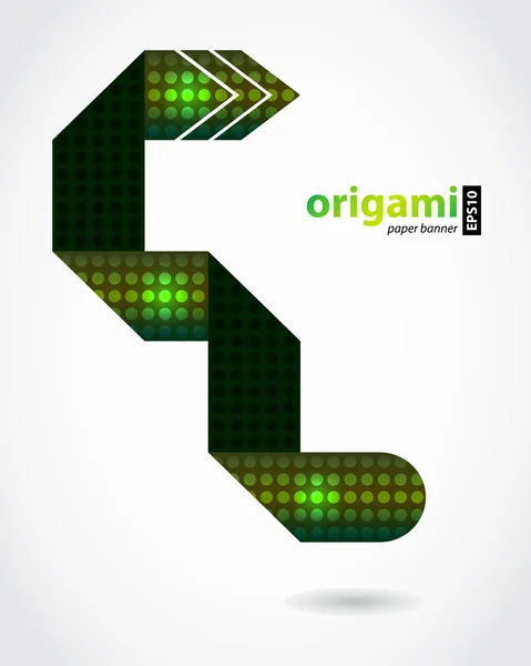 Streszczenie origami z płaskowników — Wektor stockowy