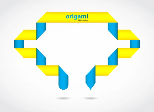 Абстрактный векторный фон речи оригами — стоковый вектор