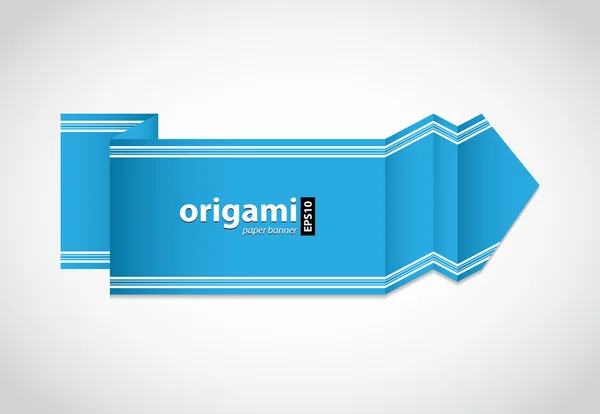 Origami banner de papel para o seu site de negócios — Vetor de Stock