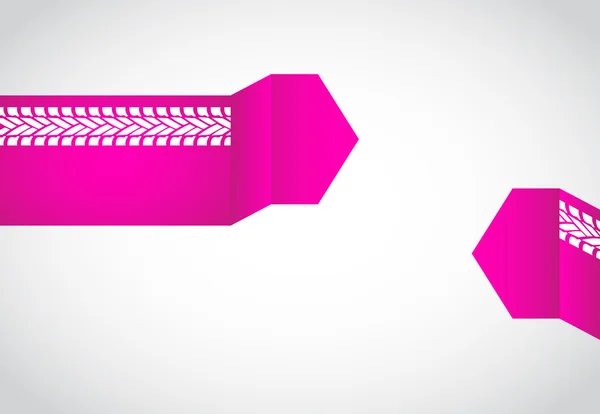 Bolha de discurso origami rosa especial com design de pneu —  Vetores de Stock