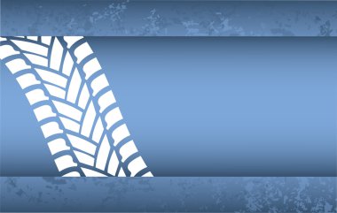 Special blue grunge tire track background clipart