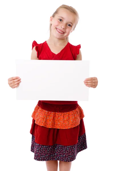 Κορίτσι στέκεται με άδειο κενό — Φωτογραφία Αρχείου