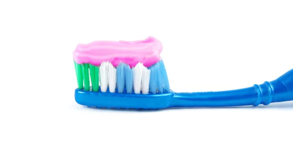 Cepillo con pasta de dientes —  Fotos de Stock