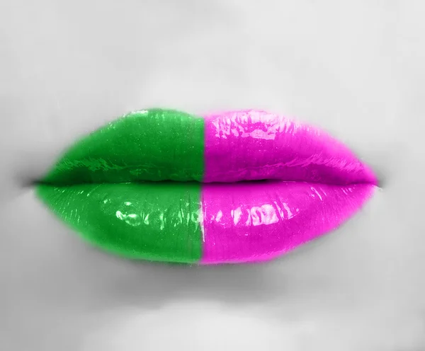 Lèvres colorées — Photo