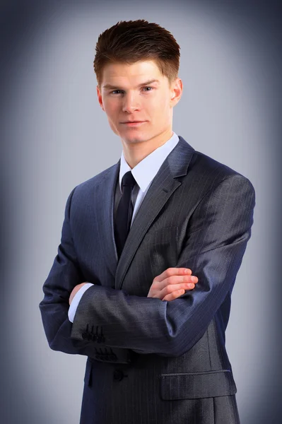 stock image Young business man isolated on white background