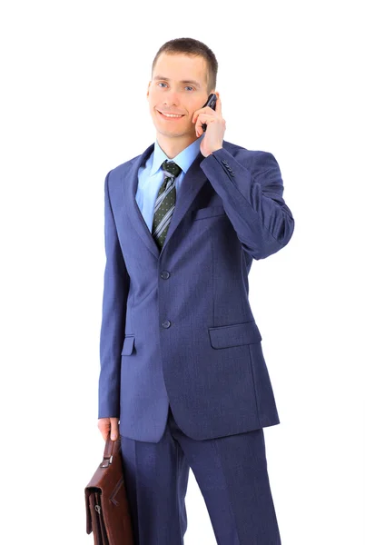 The young businessman. Isolated on a white background. — Stock Photo, Image