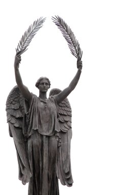 melek heykeli hurma dalları ile