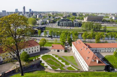 Lithuanian capital Vilnius panorama clipart