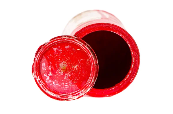 Ізольована порожня червона коробка кольорів — стокове фото