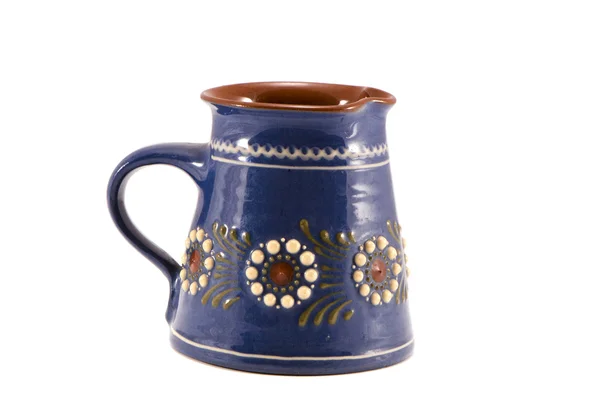 Izolované dekorativní keramika pohár — Stock fotografie