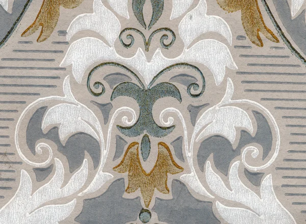 Old wallpaper ornaments fragment — Stock Photo, Image