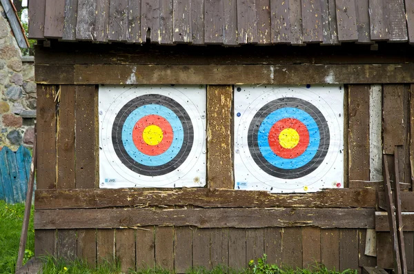 Two targets for archers arrows — Stock Photo, Image