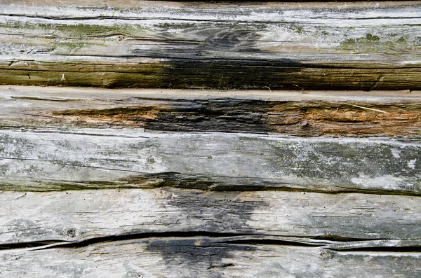 Old and grunge wooden log wall — Stock Photo, Image
