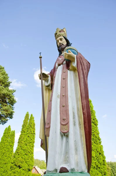 Tarihi ahşap dini tematik heykel — Stok fotoğraf