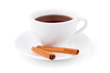 Tea with cinnamon clipart