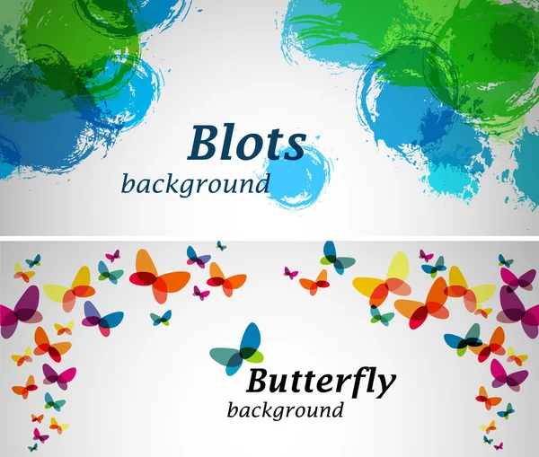 Abstract background with butterfly and red blot — Stock Photo, Image
