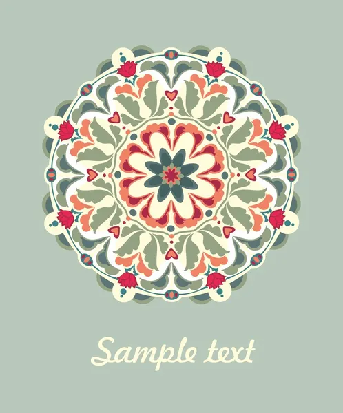 Decoratieve ronde naadloze floral kantpatroon. vector — Stockvector