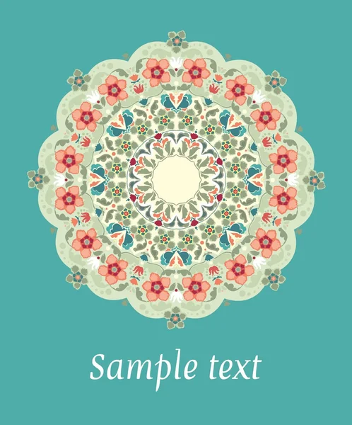 Διακοσμητικά γύρο floral δαντέλα μοτίβο — Διανυσματικό Αρχείο