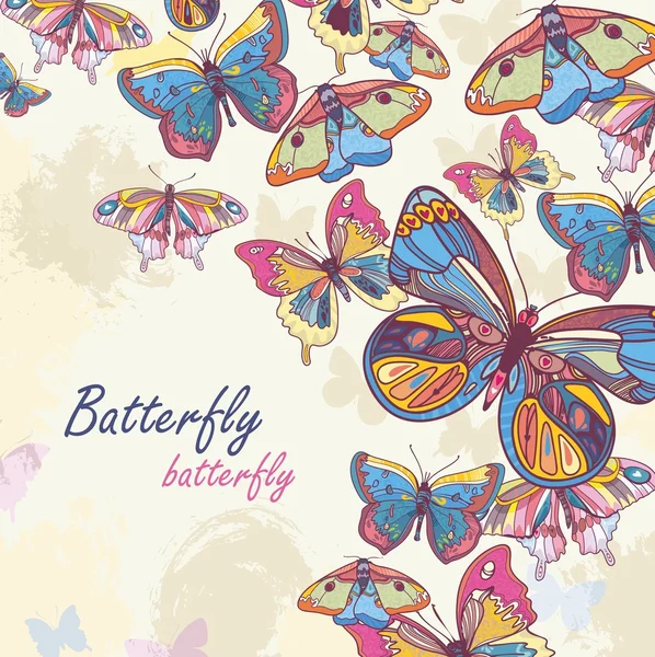 Sfondo astratto con farfalla — Vettoriale Stock