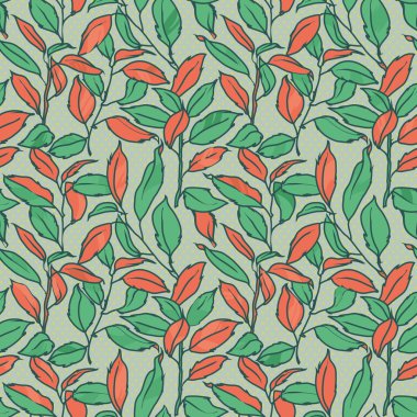 Leaves seamless pattern clipart