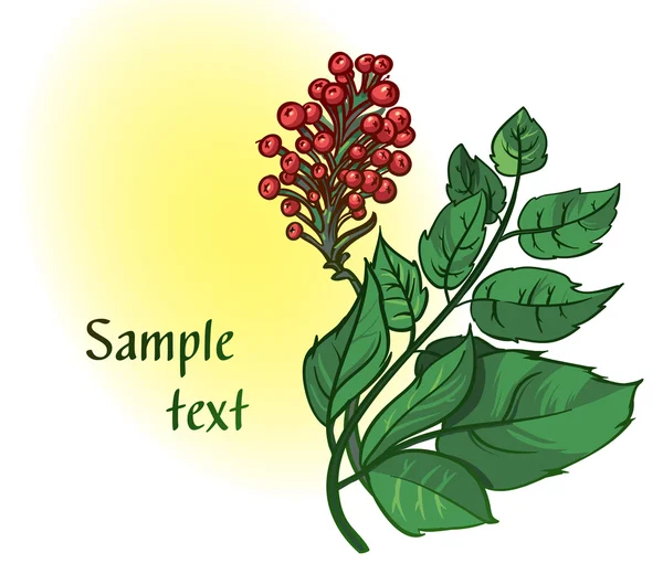 Fondo abstracto floral. plantas estilizadas flores hojas — Vector de stock