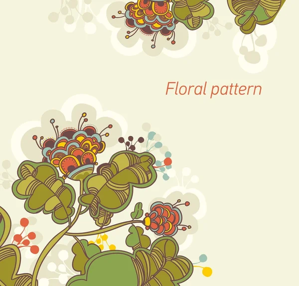 Blomsterabstrakt bakgrunn. stiliserte blomster blader – stockvektor
