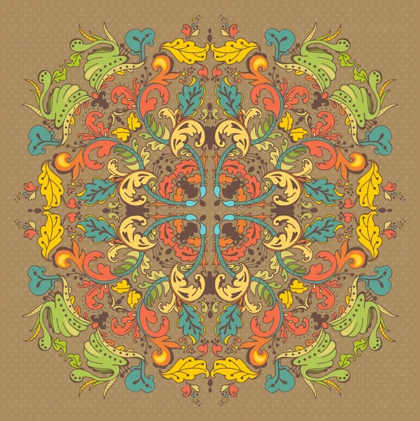 Patrón de encaje sin costuras redondo ornamental. Patrón de encaje floral redondo ornamental. patrón floral caleidoscópico, mandala . — Foto de Stock