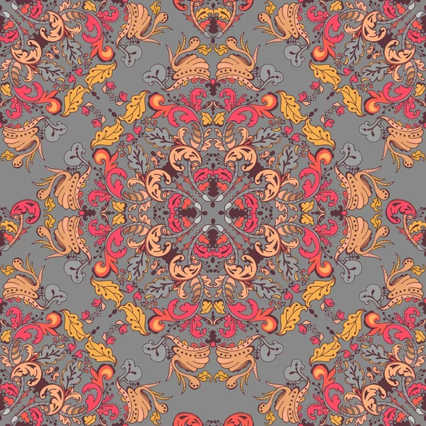 Patrón de encaje sin costuras redondo ornamental. Patrón de encaje floral redondo ornamental. patrón floral caleidoscópico, mandala . — Foto de Stock