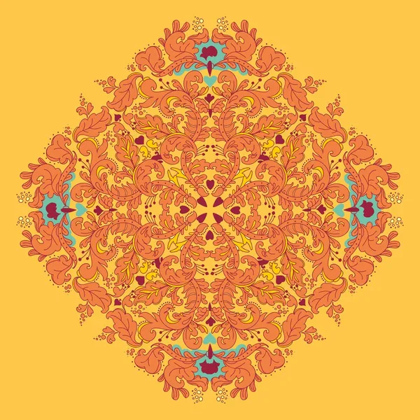 Ornamental round seamless lace pattern. Ornamental round floral lace pattern. kaleidoscopic floral pattern, mandala. — Stock Photo, Image